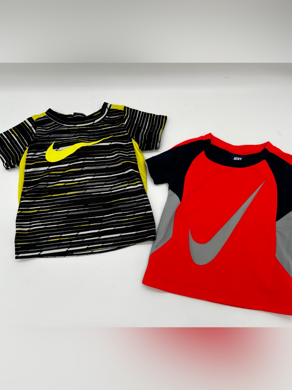 Nike Boys Short Sleeve Tees Set of 2 - Red, Black & Yellow Size 12M